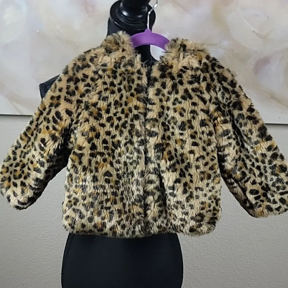 Baby Gap Cheetah Faur Fur Coat with Hood